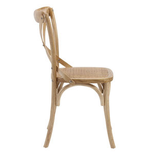 เก้าอี้ทานอาหารไม้สักคุณภาพสูงแบบขายส่ง ดีไซน์พนักพิงไขว้ทันสมัย สามารถวางซ้อนกันได้ เป็นมิตรกับสิ่งแวดล้อม ทนทาน เหมาะสำหรับงานแต่งงานและงานเลี้ยงในห้องจัดเลี้ยง - Product Image 3