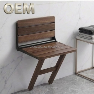 Asiento de Ducha Plegable de Madera Contemporáneo OEM de Taiwán con Fácil Instalación para Uso en Baños - Product Image 1