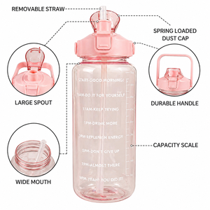 Premium Plastic Water <b>Bottle</b> with Lid, Reusable Empty Mineral <b>Bottle</b> for Daily Use 2000ml - Product Image 5