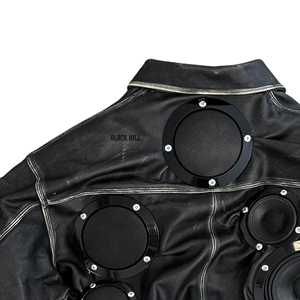 Bluetooth Speaker Leather <b>Jacket</b> with Built-in Surround Sound <b>Smart</b> Audio Wearable <b>Jacket</b> Wireless Music <b>Jacket</b> for Men & <b>Women</b> - Product Image 5