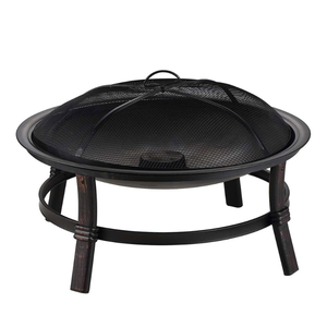 Brasero de jardin en acier noir, à bois, peint haute température, pour extérieur, chauffage de jardin, camping, jardin, OEM NPFP013 - Product Image 4