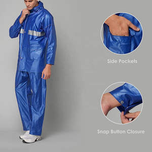 Ensemble imperméable réfléchissant OEM avec col montant et fermeture éclair, pour moto et cyclisme en extérieur, pour hommes et femmes - Product Image 3