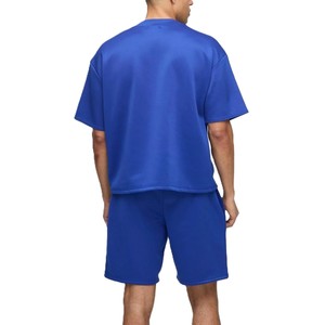 Ensemble T-shirt et short pour homme, élégant, respirant, léger, été, logo personnalisé, décontracté, sport, streetwear, 100% coton - Product Image 6