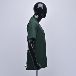 T-shirt oversize en jersey de coton vert uni à manches courtes et col rond pour homme, le plus vendu, avec logo GT imprimé sur le devant, style décontracté, OEM - Product Image 3