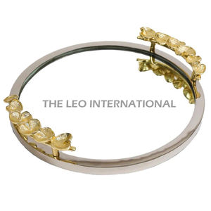 Cadeaux promotionnels personnalisés pour la maison, plateau de service décoratif doré au design créatif en forme de feuille, fournitures en vrac - Product Image 6