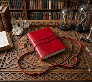 <b>Mother</b> Earth Leather Journal: Handmade Spell <b>Book</b> with Deckle Edge Paper - Product Image 3