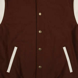 Blouson Bomber en Cuir Polaire Hiver Homme Haute Qualité, Logo Personnalisé, Streetwear, Broderie Chenille, Style Letterman - Product Image 3