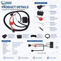 Kabel Harness Upgrade Kipas Ganda ECU Kontrol Truk Pikap GM Custom 1999-2006 7L5533A226T Konduktor Tembaga Murni Isolasi PVC