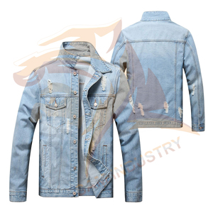 New Arrival Slim Fit High Quality <b>Men</b> <b>Denim</b> <b>Jackets</b> Solid Color Cotton Material Made <b>Men</b> <b>Denim</b> <b>Jackets</b> For Adults - Product Image 3