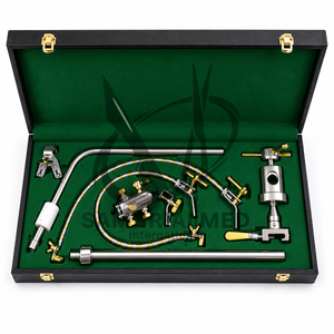 Système de rétracteur cérébral Leyla plaqué or pour neurochirurgie, spatules de fixation tridimensionnelle en acier inoxydable, manuel - Product Image 1