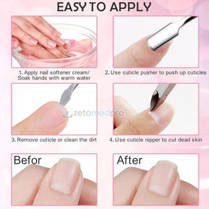 Pousse-cuticules OEM en acier inoxydable, outil de beauté, logo personnalisé, pousse-cuticules en acier inoxydable - Product Image 4