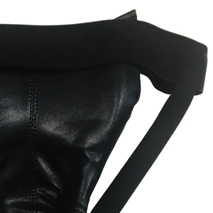 ELEGANT CORPORATION Protège-entrejambe en cuir PU noir et cuir de vachette pour la boxe, le kickboxing et les arts martiaux - Confortable, respirant et durable - Product Image 4