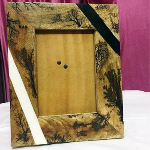 Custom Luxury Resin Inlay Geometric Picture <b>Frame</b> <b>Black</b> White Diamond Pattern Wooden Tabletop Photo <b>Frame</b> Home Decor Photo <b>Frame</b> - Product Image 3