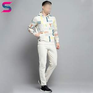 Regular Fit With Side Pocket Letter Printed Full Sleeves Men Causal Wear Breathable Lightweight Polyester Cotton Tracksuits - Product Image 4