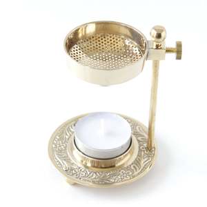 Brûleur d'encens en laiton avec bras réglable et support pour bougie chauffe-plat pour l'aromathérapie – Exigences personnalisées - Product Image 1