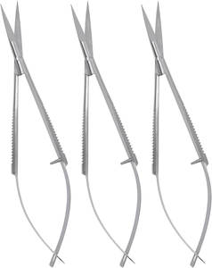 Tijeras de Acero Inoxidable Curvas Ultra Afiladas con Punta Fina para Manicura, Cuidado de Cutículas y Recorte de Cejas, para Diestros - Product Image 1