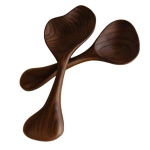 Cuillère de cuisine en bois faite à la main d'Inde avec une forme incroyable Matériel écologique Toutes les tailles disponibles Vaisselle artisanale indienne - Product Image 1