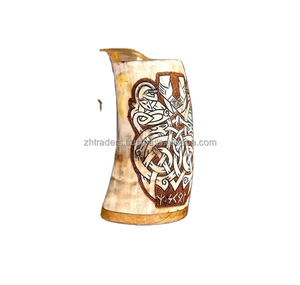 Jarra de Cerveza de Cuerno de Búfalo Tallada y Pulida a Mano, Impermeable, con Mango Natural para Bares y Juegos de Regalo - Product Image 4