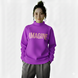 Sweat-shirt d'hiver personnalisé de haute qualité, col roulé surdimensionné, séchage rapide, respirant, en polaire, streetwear personnalisé pour femmes - Product Image 3