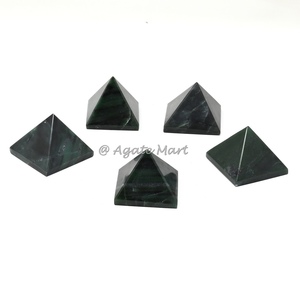 La más exigente Orgone genuino fengshui Flor verde Turmalina Pirámides Pirámide de piedra de cristal - Product Image 3