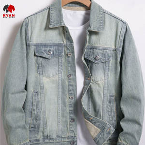 แจ็คเก็ตยีนส์คุณภาพพรีเมียมสำหรับผู้ชาย แบบสั่งทำพิเศษ ปิดด้วยกระดุม พร้อมโลโก้สั่งทำ - Product Image 6