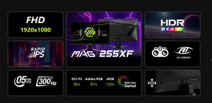 Monitor para Juegos MAG 255XF de 24.5 Pulgadas, 300Hz, 0.5ms, Compatible con HDR, Pantalla LCD IPS Rápida - Product Image 5