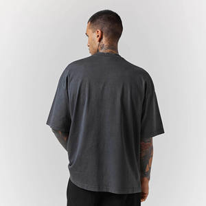 Camiseta Retro para Hombre, 230 g/m², Lavado Ácido, Holgada, Libre de Impuestos, 100% Algodón, Manga Corta, Cuello Redondo, Estilo Baggy, con Logotipo Personalizado - Product Image 3