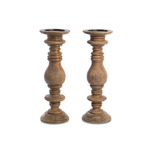 Porte-bougie cylindrique en bois artisanal, élégant et rustique, décoration d'intérieur, centre de table pour salle à manger, salon, occasions festives - Product Image 6