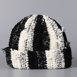 Wholesale Custom Super Quality Wool Blend Jacquard <b>Beanie</b> Hat Printed Logo Breathable Warm Winter Skull Cap Direct Manufacturer - Product Image 3