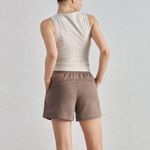 Shorts Deportivos de Cintura Alta para Mujer, con Cordones Ajustables, para Gimnasio, Fitness, Running, Yoga, con 2 Bolsillos Laterales - Product Image 5