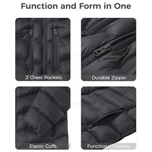Chaquetas de Invierno Urbanas Unisex con Diseño de Burbujas, Calidad de Fabricación, Estructura Acolchada Cálida, Capucha, Ecológicas, Transpirables - Product Image 6