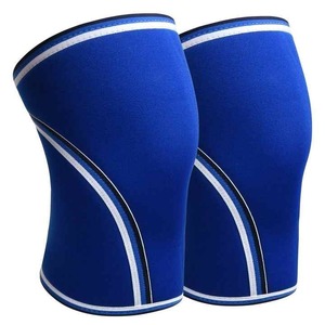 Genouillère de compression respirante en Spandex bleu, à enfiler, protection toutes saisons - Product Image 1
