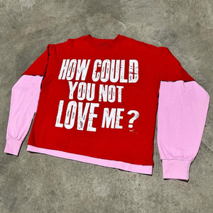 เสื้อยืดสตรีทแวร์ทรงโอเวอร์ไซส์ แขนยาว พิมพ์ลายสองชั้นแบบวินเทจ ซันเฟด ทรงบ็อกซี่ น้ำหนัก 280 กรัม ดีไซน์สั่งทำพิเศษ ปี 2026 - Product Image 6