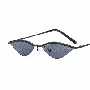 Small-Frame Leaf-Shaped Arrival Distinctive Beveled-Edge Rimless Trendy European & American Style Dance Party <b>Sunglasses</b> - Product Image 1