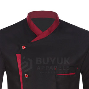 Chaqueta de Chef, Poliéster/Algodón, Cierre de Botones, Resistente al Calor, Ligera, Transpirable, Profesional, para Cocina, Restaurante, Bar - Product Image 5