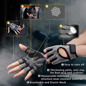 Wholesale Gym <b>Gloves</b> with Wrist Wrap Support for Men & Women, Anti-Slip Palm, Durable Fitness Training <b>Gloves</b> Manufacturer - Product Image 2