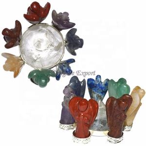 Vente en gros de générateur d'anges en quartz rose pierre semi-précieuse artisanat sculpté Feng Shui et gravure de pierres précieuses de style amour - Product Image 3