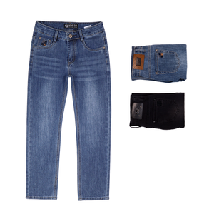 Wholesale Eco-Friendly Quick Dry Breathable Boys Straight Customized Casual Canvas <b>Jeans</b> - Product Image 1