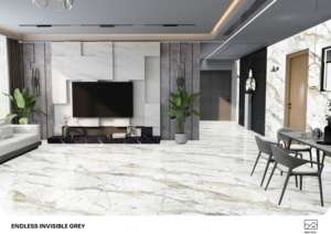 Azulejos de porcelana brillante de lujo para exportación, tamaño 600x1200, formato grande para interiores residenciales y de hoteles - Product Image 2
