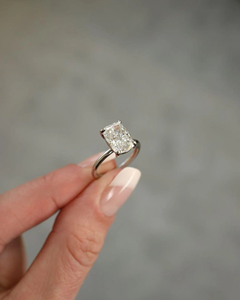 Radiant Cut Moissanite Gold <b>Ring</b> 14K 18K Engagement <b>Ring</b> for Women Solitaire Radiant <b>Ring</b> Classic Wedding Jewelry - Product Image 2