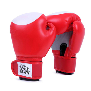 Gants de boxe unisexes Vibe Sewn Red PU, fermeture Velcro, respirants, entièrement lavables en machine, pour l'entraînement, hydrofuges, pour adultes - Product Image 5