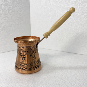 Handmade Pure Copper Turkish Coffee Pot Cezve Ibrik Wooden Handle <b>Arabic</b> Greek Espresso Coffee Maker Milk Warmer <b>Tea</b> Pot Gift - Product Image 2