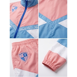 <b>Men's</b> Printed Color Block Windbreaker <b>Jacket</b> and Shorts Set Lightweight Polyester Sportswear Streetwear Tracksuit - Product Image 4
