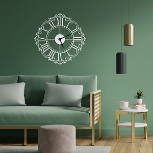 minimalist Silent Metal <b>Large</b> Wall <b>Clock</b>, metal sign Metal Wall Art, for living room bedroom wall hanging decor metal sign, - Product Image 4