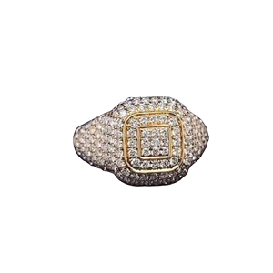 RB Gems Luxury 10K White Gold Brilliant Cut Moissanite Bezel Setting Heart Shape Hip Hop Iced IGI Certified Unisex Wedding <b>Ring</b> - Product Image 4