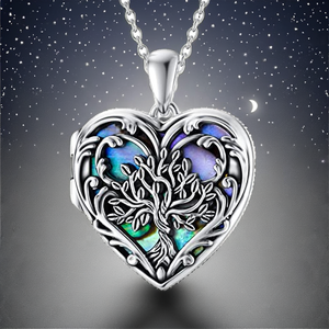 Cadeau de Noël pour la Saint-Valentin, collier vintage avec pendentif lune transparent en perle d'eau douce et coquillage, en argent sterling 925 - Product Image 2