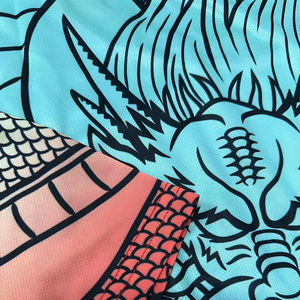 Jersey de Fútbol Americano para Adultos de Alta Calidad, Corte Automatizado, Ligero, 100% Poliéster, Secado Rápido, Diseño de Dragón Azul y Rosa - Product Image 6