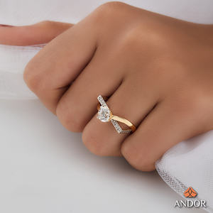 แหวนเพชรโมอิสเพชรกะรัต1.15มีสไตล์ตั้งค่าแบบง่ามชุบโรเดียมโทนคู่925สีเงินสเตอร์ลิงอินเทรนด์ขายส่งเครื่องประดับ - Product Image 4