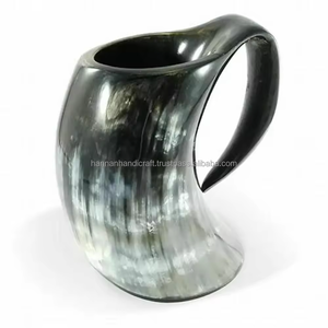 Mug en corne de Viking naturelle de qualité supérieure, finition artisanale, style amour - Mugs à bière en gros - Product Image 3