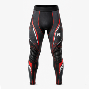 Leggings de sport respirants personnalisés pour hommes, collants de course à séchage rapide, leggings d'entraînement élastiques pour la gym et le fitness, en vente - Product Image 1